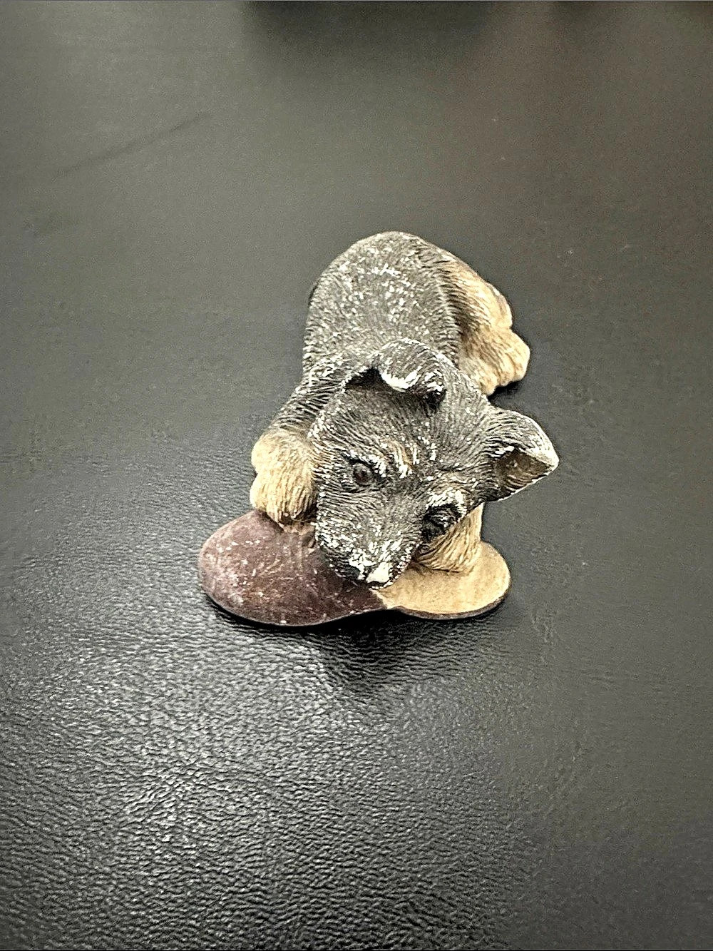 Vintage 1988 Sandicast Lil Snoozers German Shepherd Puppy with Slipper S45